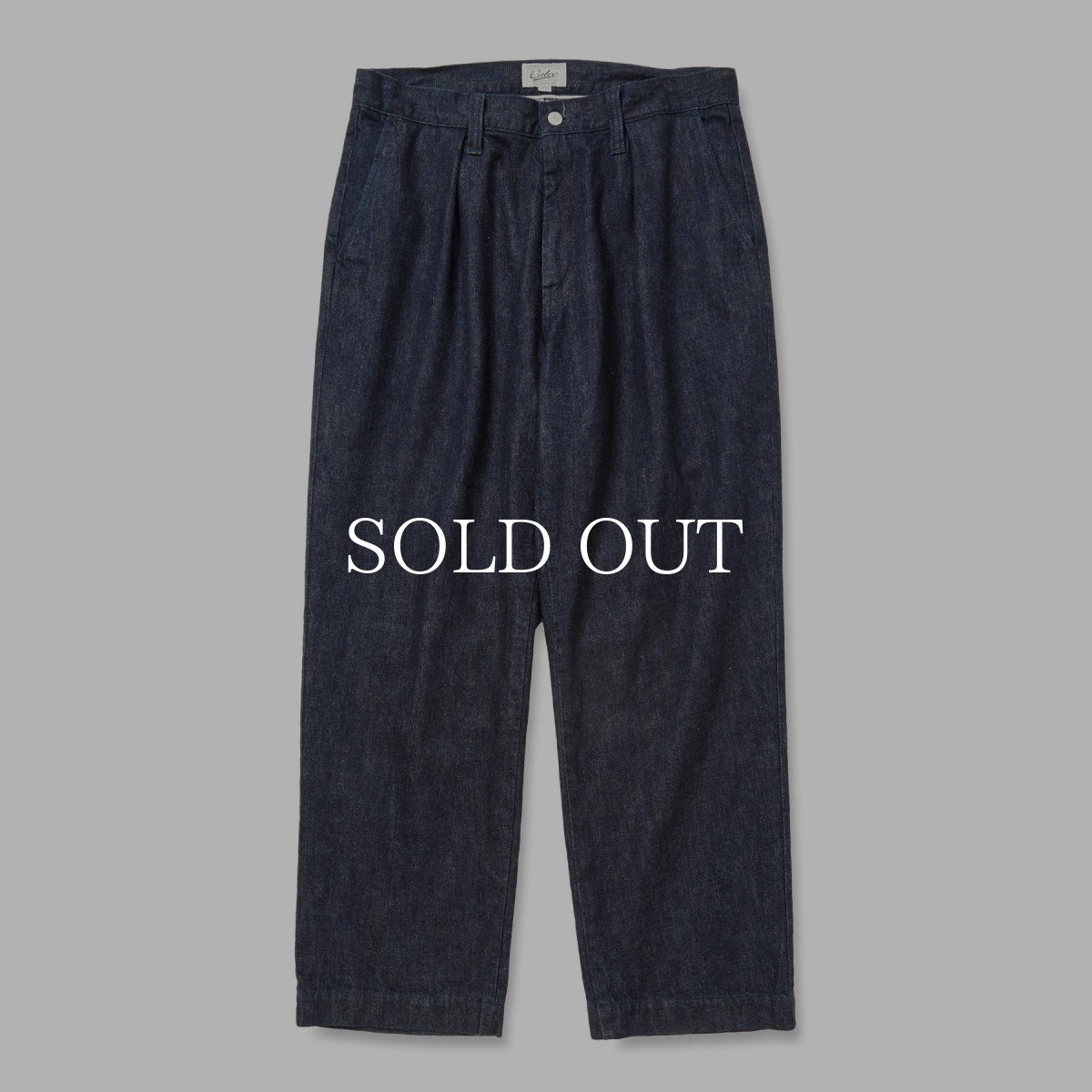 画像1: CALEE  VINTAGE REPRODUCT DENIM TUCK TROUSERS ＜INDIGO＞ (1)