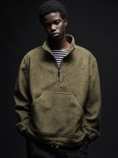 画像11: MINEDENIM  Melton Boa Half zip Pullover Blouson (11)