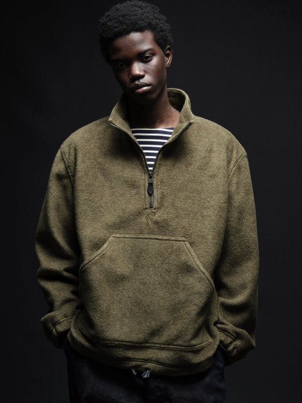 MINEDENIM Melton Boa Half zip Pullover Blouson 2509-9001 公式通販
