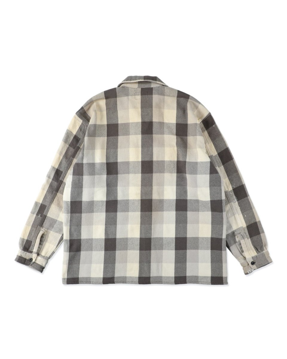画像2: BOW WOW  DAMAGED AND STAINED FLANNEL SHIRT (2)