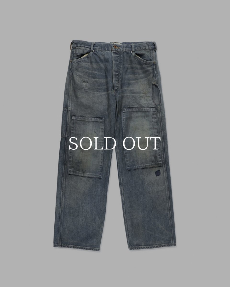 画像1: BOW WOW  MINER'S REPAIRED DENIM WORK PANTS (1)