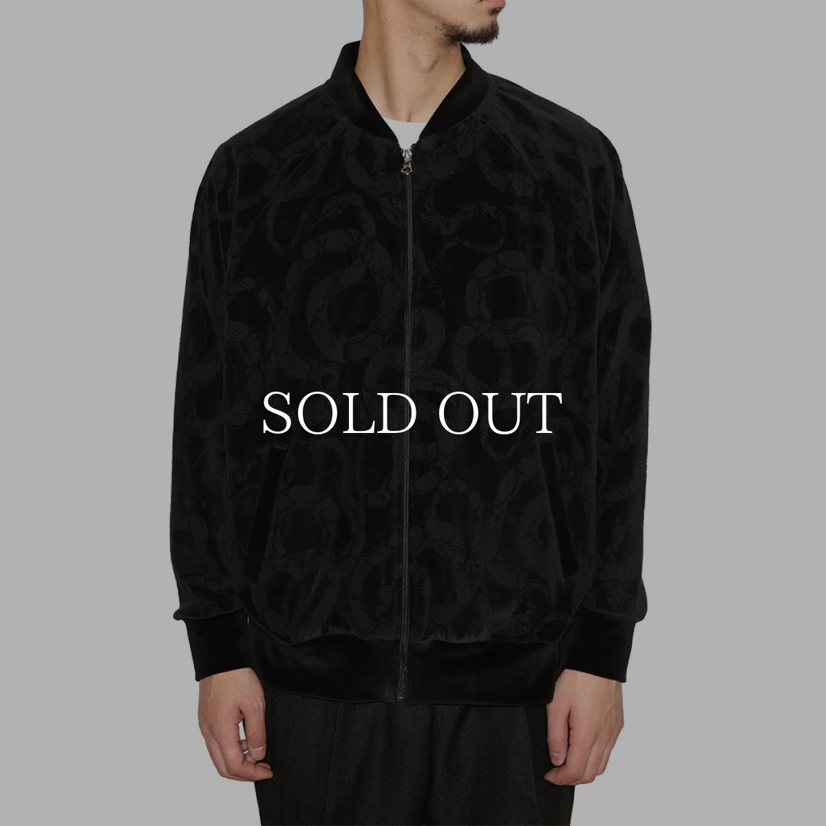 画像8: CALEE  JQ VELOUR JACKET ＜SNAKE PATTERN＞ (8)