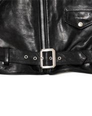 画像5: MASSES  HORSE LEATHER DOUBLE ZIP JACKET VINTAGE MMY (5)