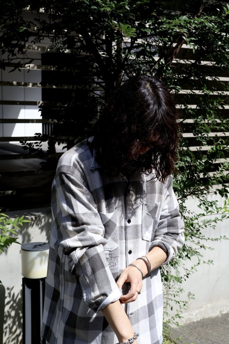 画像4: BOW WOW  DAMAGED AND STAINED FLANNEL SHIRT (4)