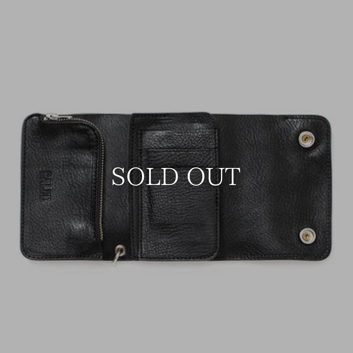 画像5: CALEE  STUDS LEATHER FLAP HALF WALLET (5)
