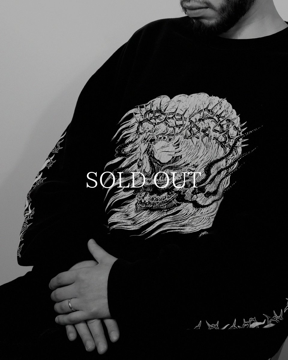 画像6: ANTIDOTE BUYERS CLUB   Fade Wash Crewneck Sweatshirt(Skull Jesus) (6)