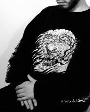 画像6: ANTIDOTE BUYERS CLUB   Fade Wash Crewneck Sweatshirt(Skull Jesus) (6)