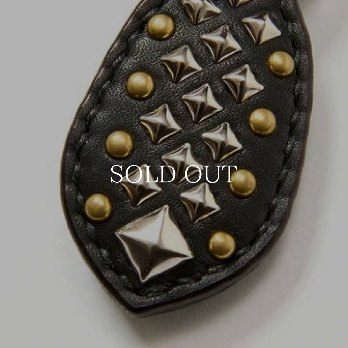 画像3: CALEE  STUDS LEATHER RUGGED KEY RING (3)