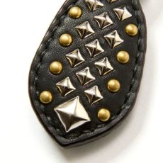 画像3: CALEE  STUDS LEATHER RUGGED KEY RING (3)