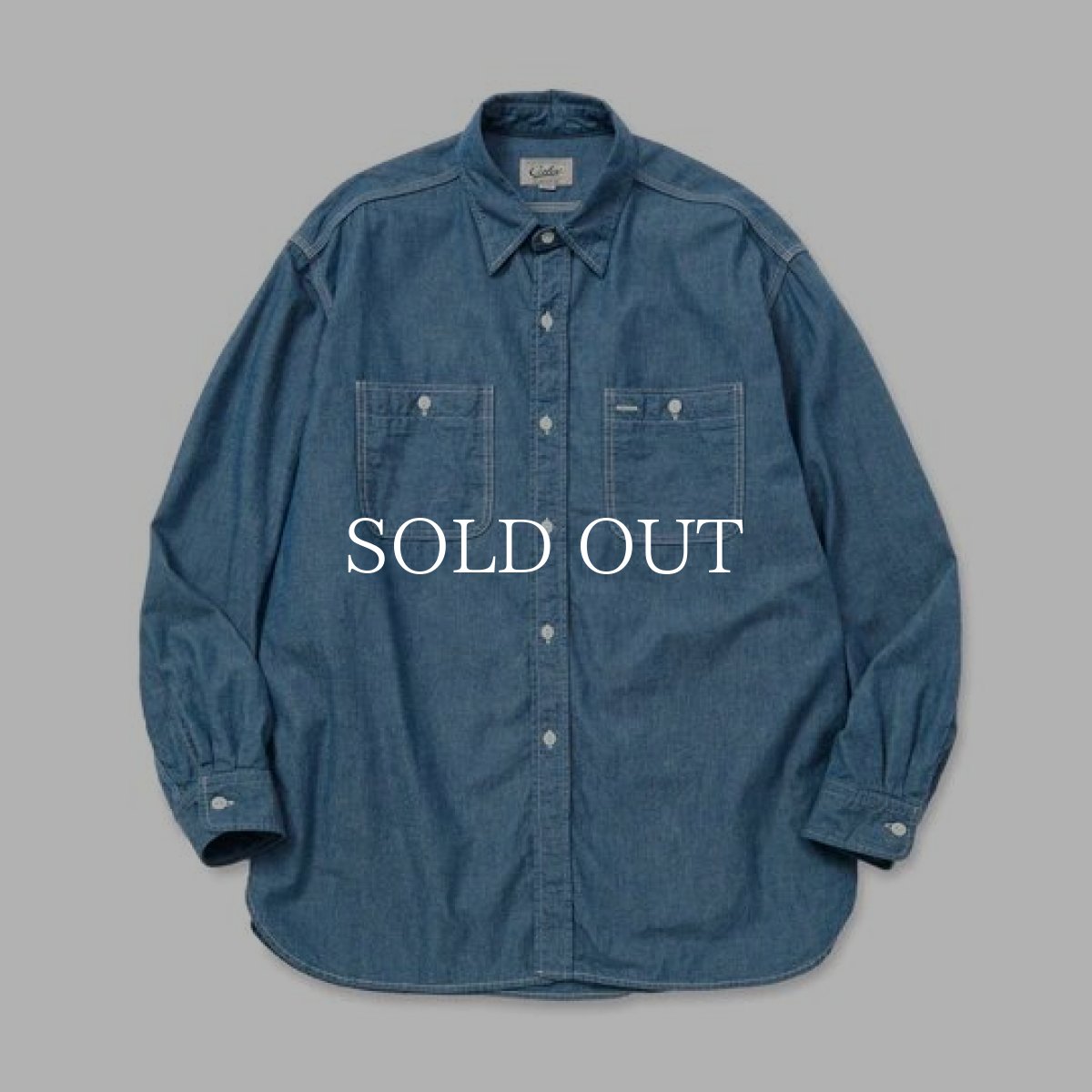 画像1: CALEE  VINTAGE TYPE CHAMBRAY L/S SH (1)