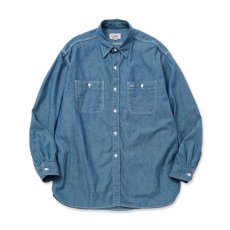 画像1: CALEE  VINTAGE TYPE CHAMBRAY L/S SH (1)