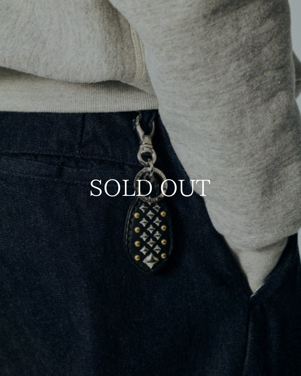 画像4: CALEE  STUDS LEATHER RUGGED KEY RING (4)