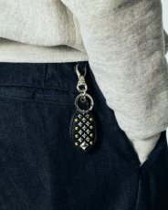 画像4: CALEE  STUDS LEATHER RUGGED KEY RING (4)