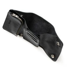 画像6: CALEE  STUDS LEATHER FLAP HALF WALLET (6)