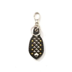画像1: CALEE  STUDS LEATHER RUGGED KEY RING (1)
