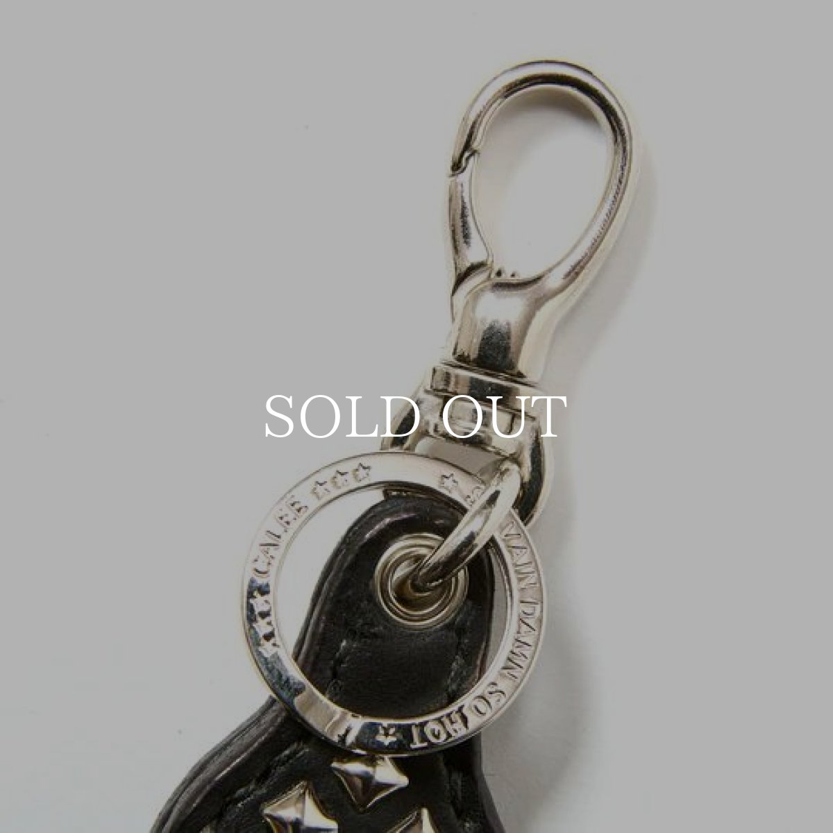 画像2: CALEE  STUDS LEATHER RUGGED KEY RING (2)