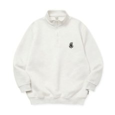 画像1: CALEE  HIGH GAUGE DOUBLE KNIT HALF ZIP SW (1)