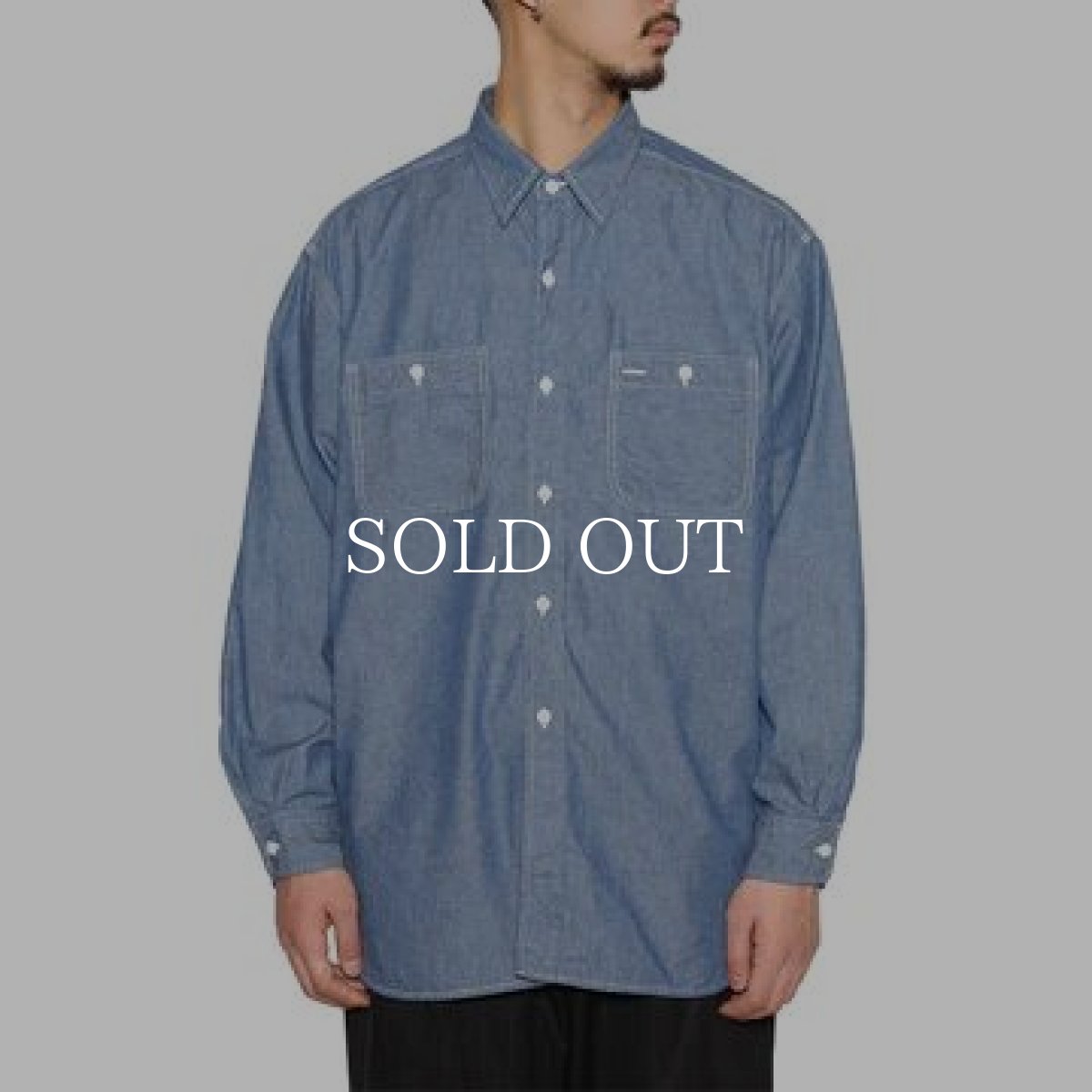 画像8: CALEE  VINTAGE TYPE CHAMBRAY L/S SH (8)