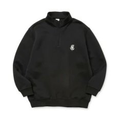 画像2: CALEE  HIGH GAUGE DOUBLE KNIT HALF ZIP SW (2)
