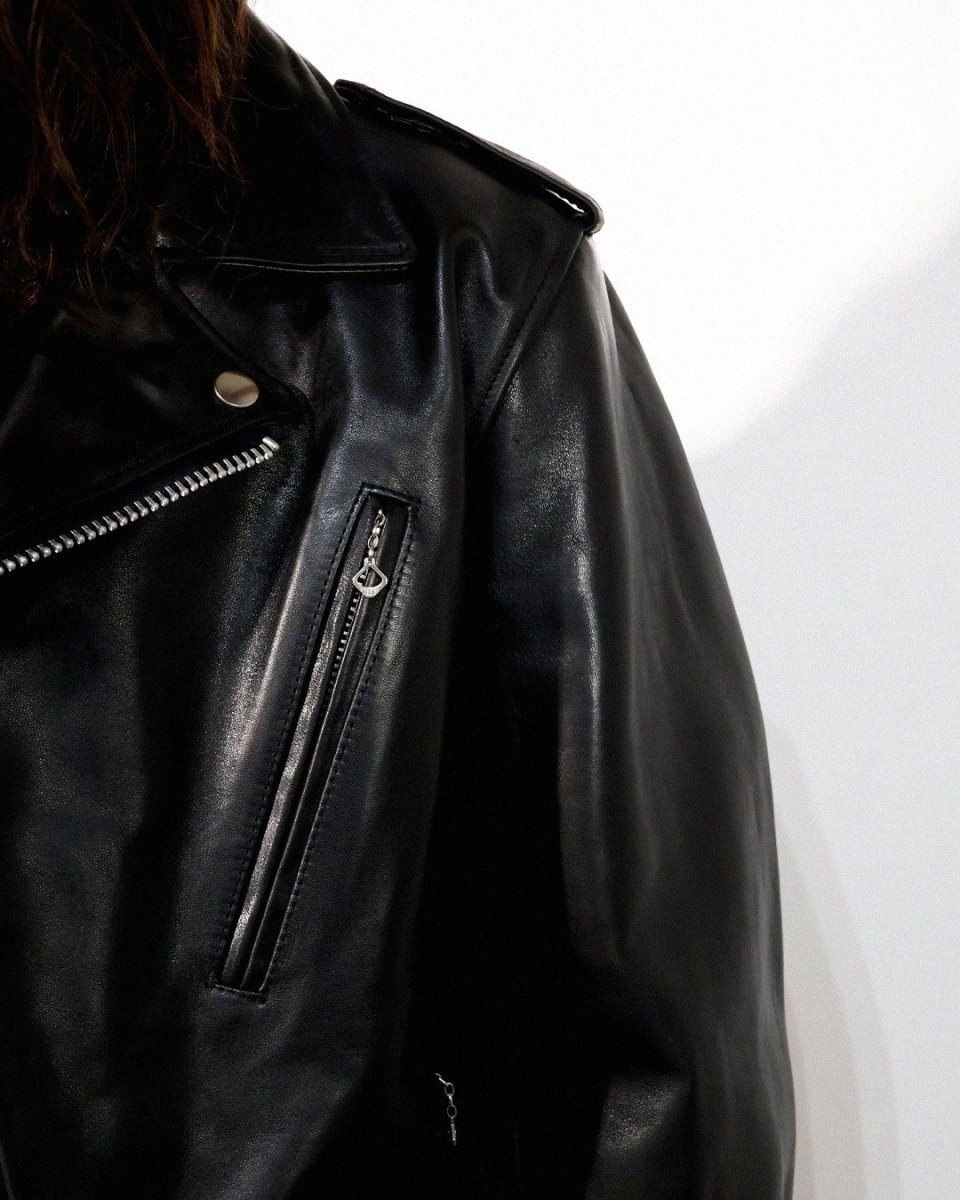 画像6: MASSES  HORSE LEATHER DOUBLE ZIP JACKET VINTAGE MMY (6)