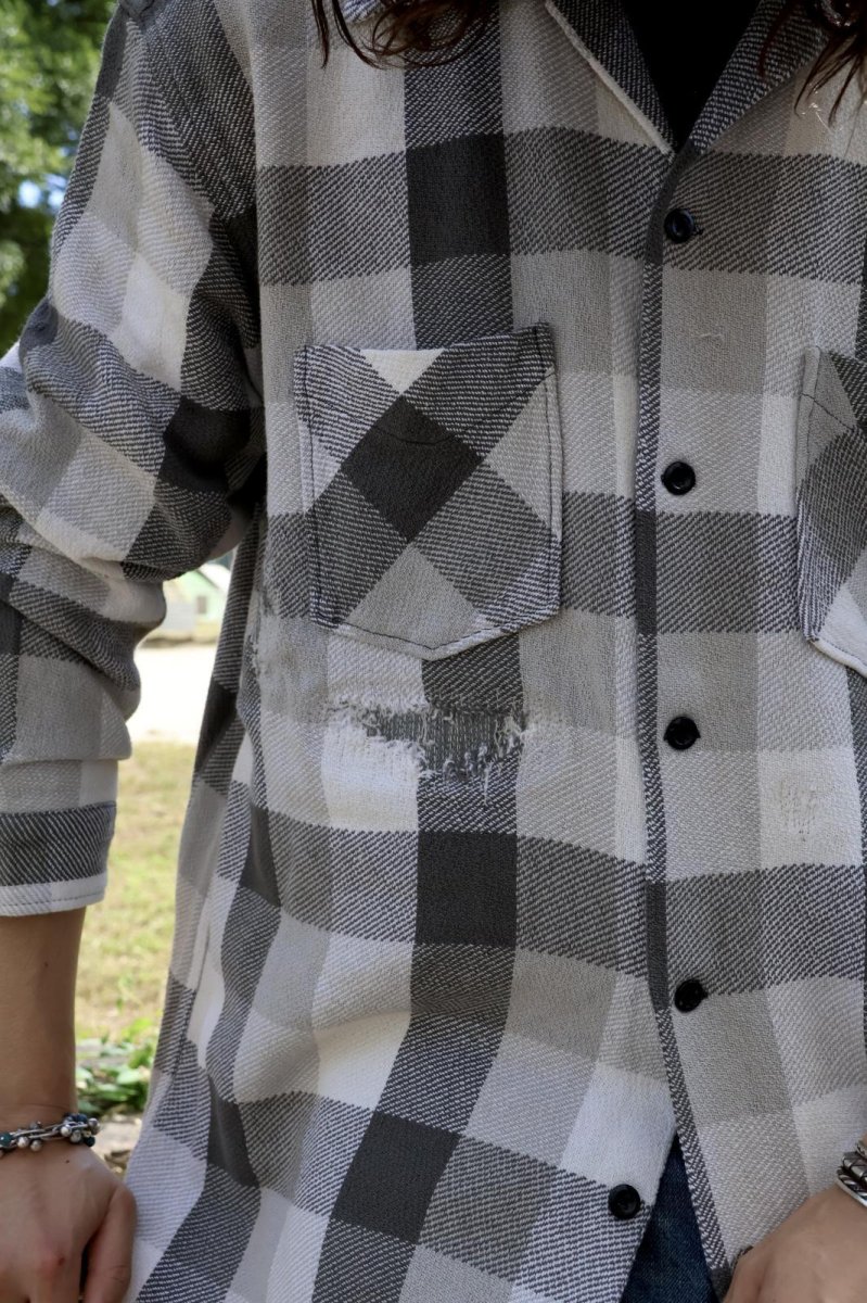 画像3: BOW WOW  DAMAGED AND STAINED FLANNEL SHIRT (3)