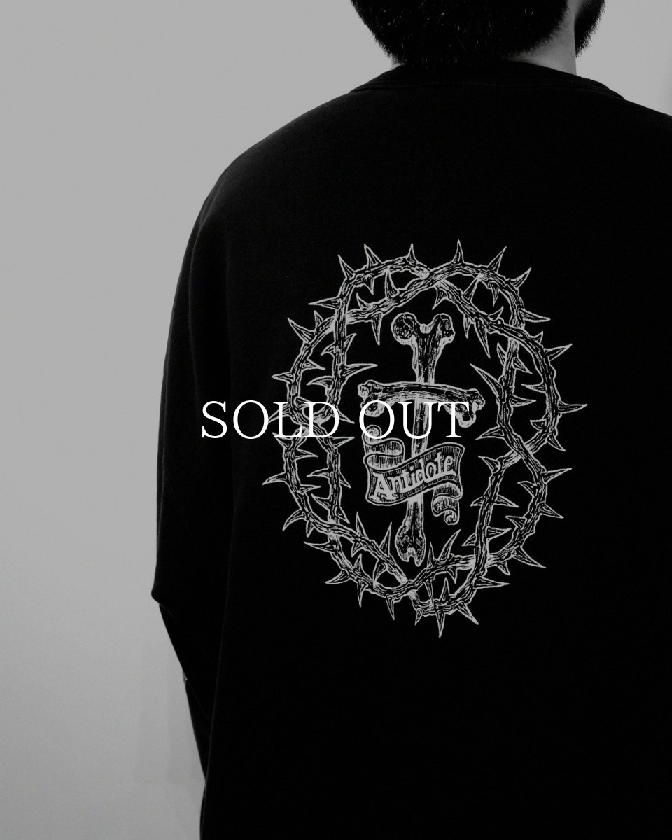 画像9: ANTIDOTE BUYERS CLUB   Fade Wash Crewneck Sweatshirt(Skull Jesus) (9)
