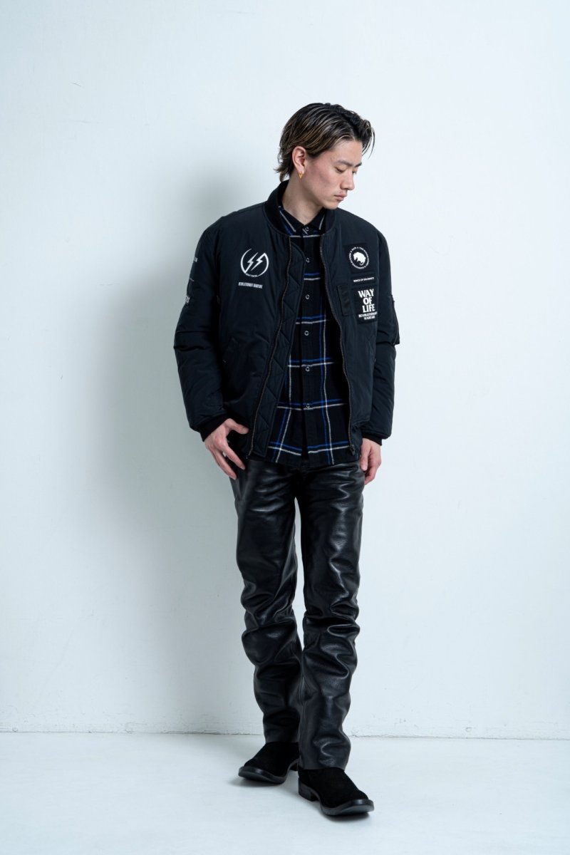 画像12: RATS  COTTON FLANNEL CHECK SHIRT (12)