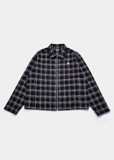 アップルバム ブラック・ホワイトチェックボンバージャケット アップルバム ブラック・ホワイトチェックボンバージャケット