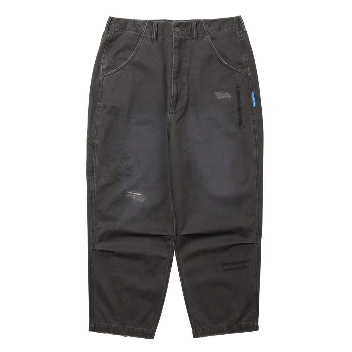 画像1: Liberaiders  HANDWRITING PRINT CHINO SARROUEL PANTS (1)