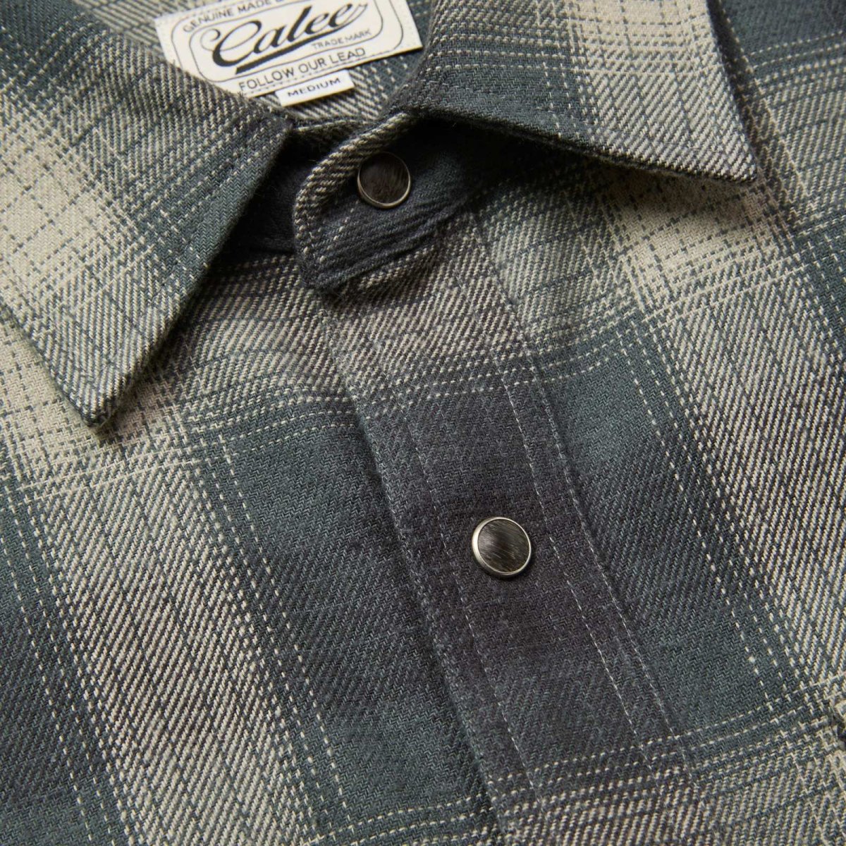 画像5: CALEE  OMBRE CHECK WESTERN L/S SH (5)