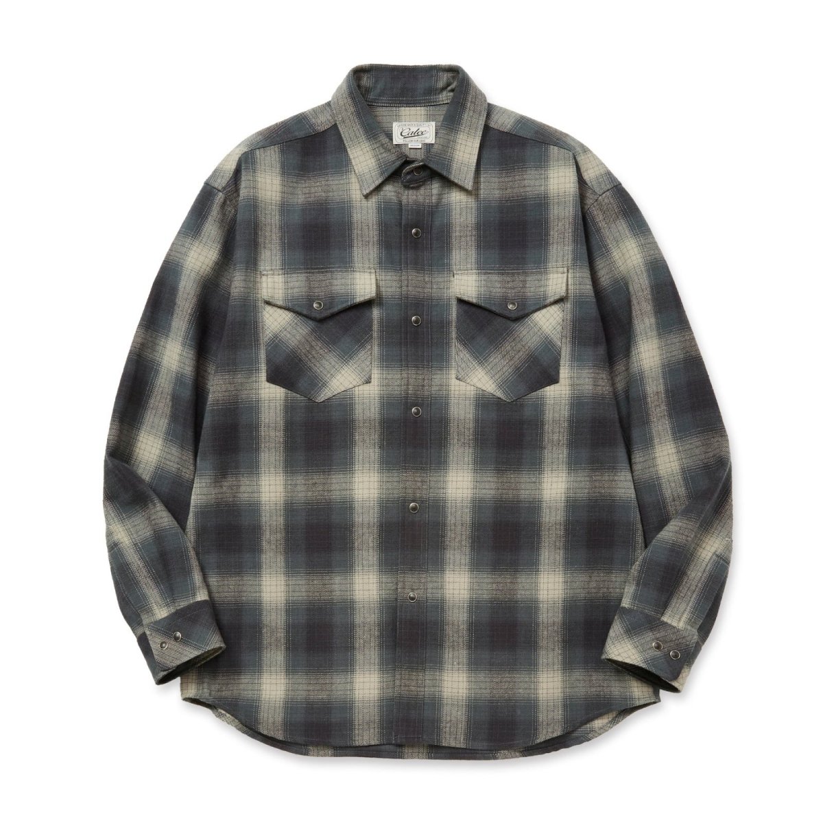 画像2: CALEE  OMBRE CHECK WESTERN L/S SH (2)