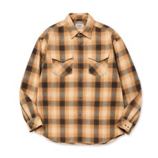 画像1: CALEE  OMBRE CHECK WESTERN L/S SH (1)