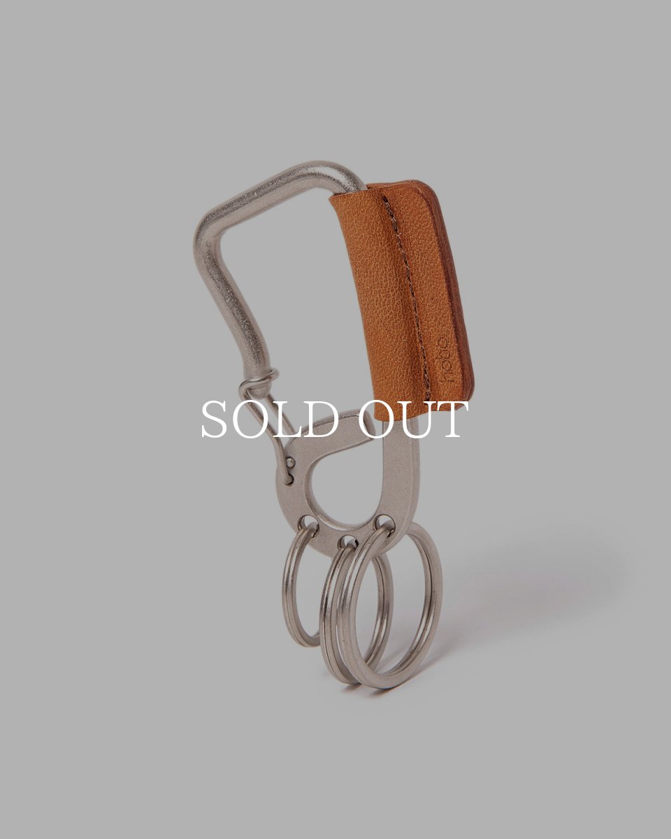 画像1: hobo  CARABINER KEY RING with HORSE LEATHER (1)