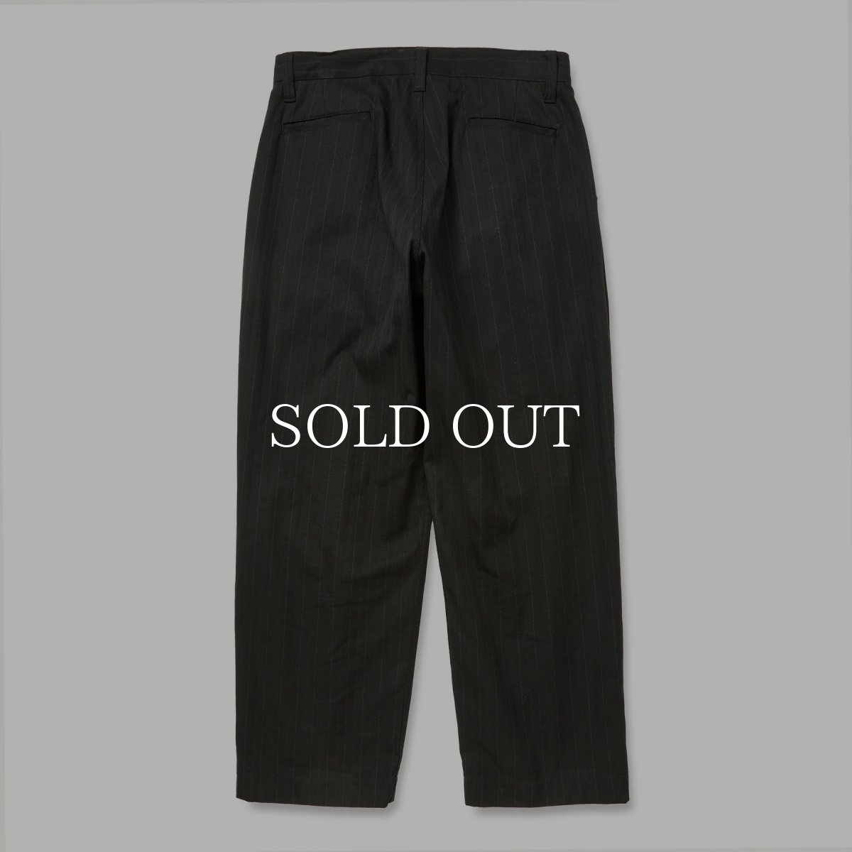 画像2: CALEE  PINSTRIPE TUCK WIDE SLACKS (2)