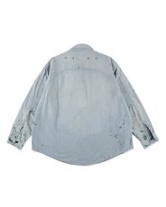 画像2: BOW WOW  PAINT STAINED CHAMBRAY SHIRT, VENT HOLES (2)