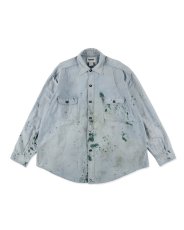 画像1: BOW WOW  PAINT STAINED CHAMBRAY SHIRT, VENT HOLES (1)