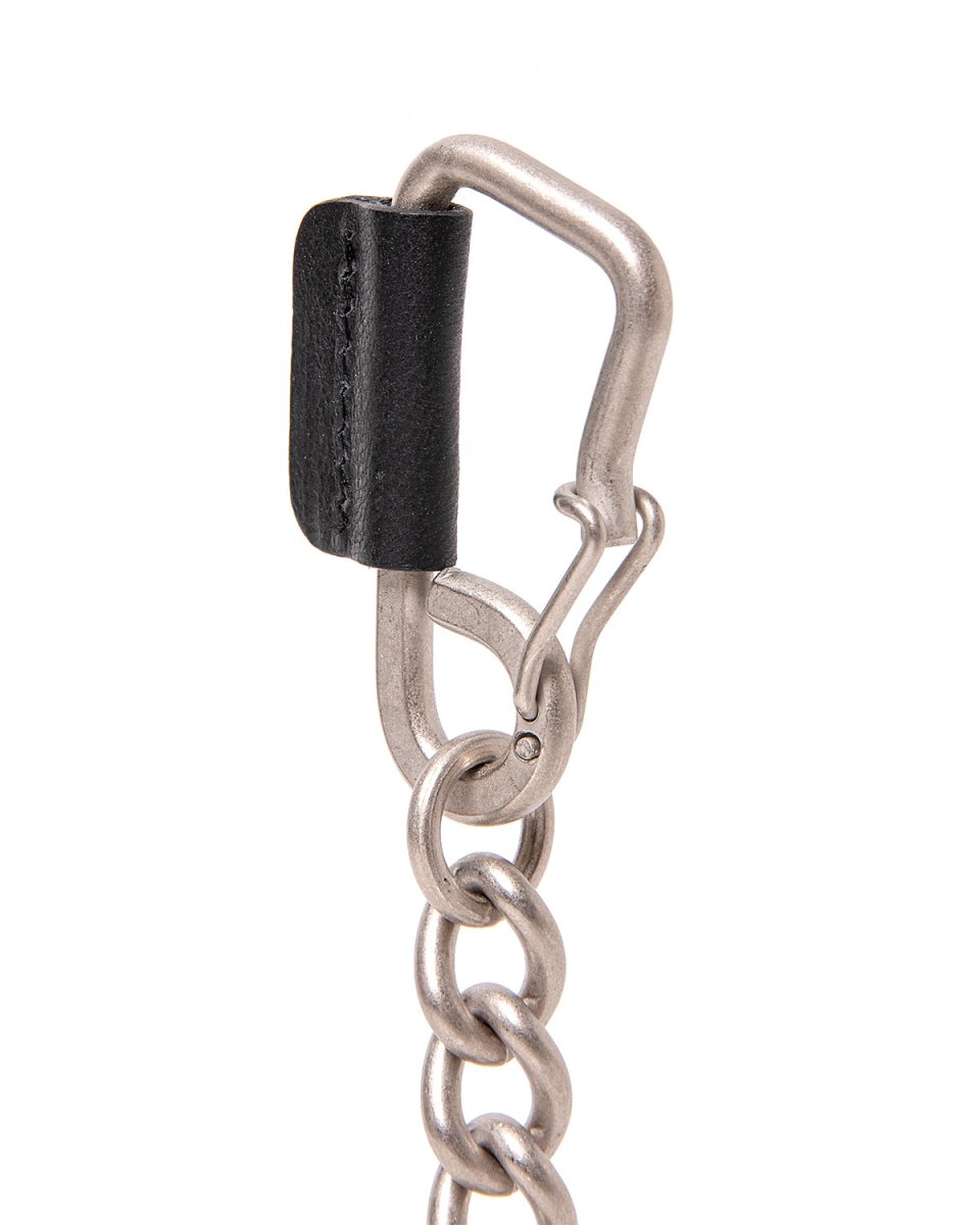 画像2: hobo  CARABINER CHAIN KEY RING with HORSE LEATHER (2)