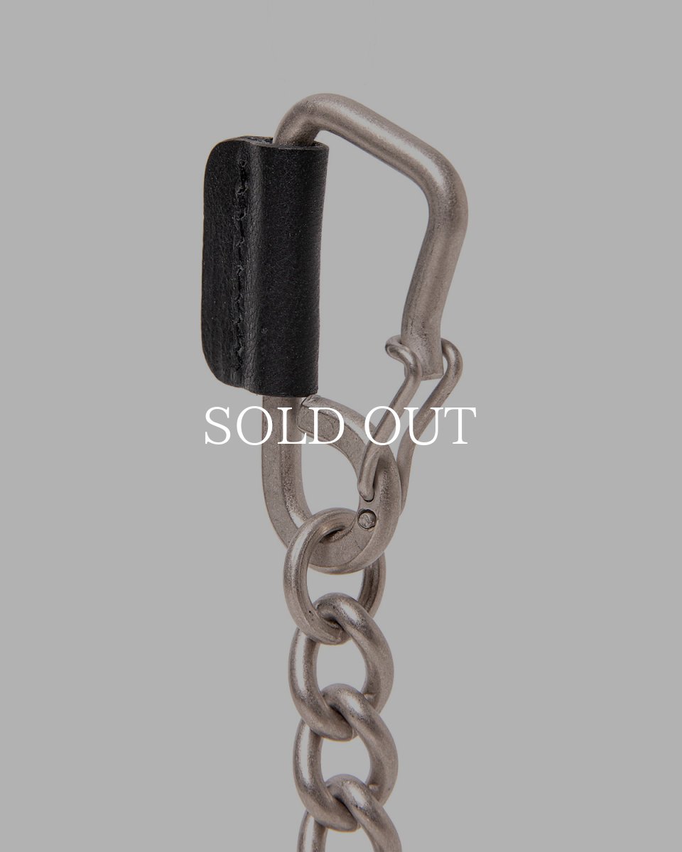 画像2: hobo  CARABINER CHAIN KEY RING with HORSE LEATHER (2)