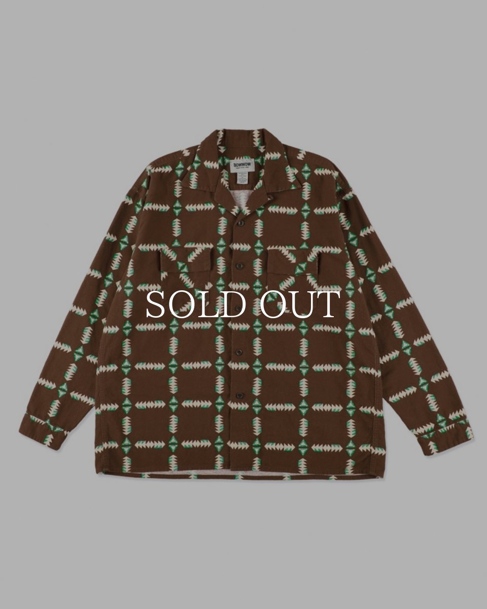 画像1: BOW WOW  NAVAJO PRINT FLANNEL SHIRT AGED (1)