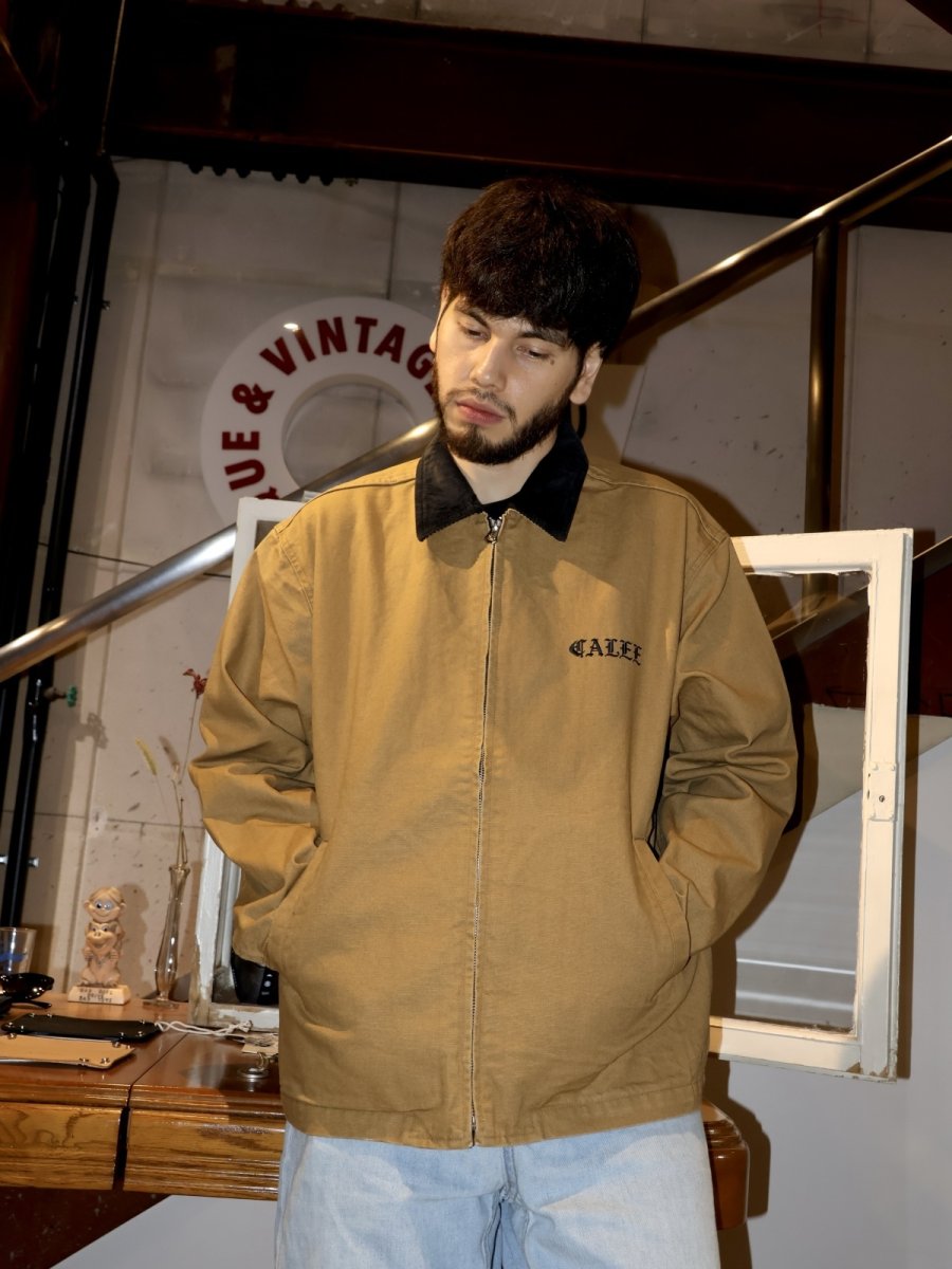 画像9: CALEE  VINTAGE REPRODUCT CORDURY COLLAR DUCK JACKET (9)