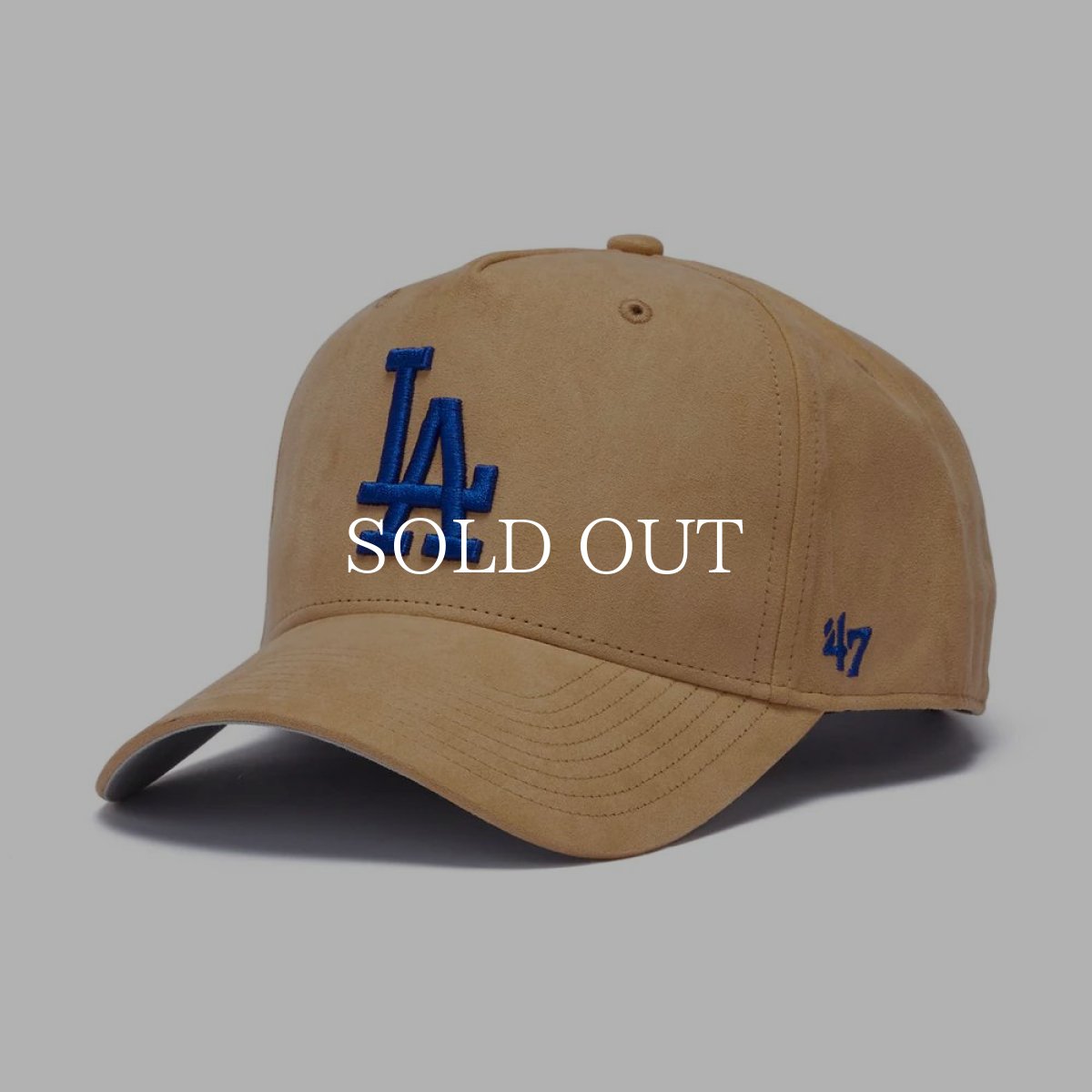 画像1: '47  47 エムブイピー DT ロサンゼルス・ドジャース Ultra Suede スエード カーキ (1)