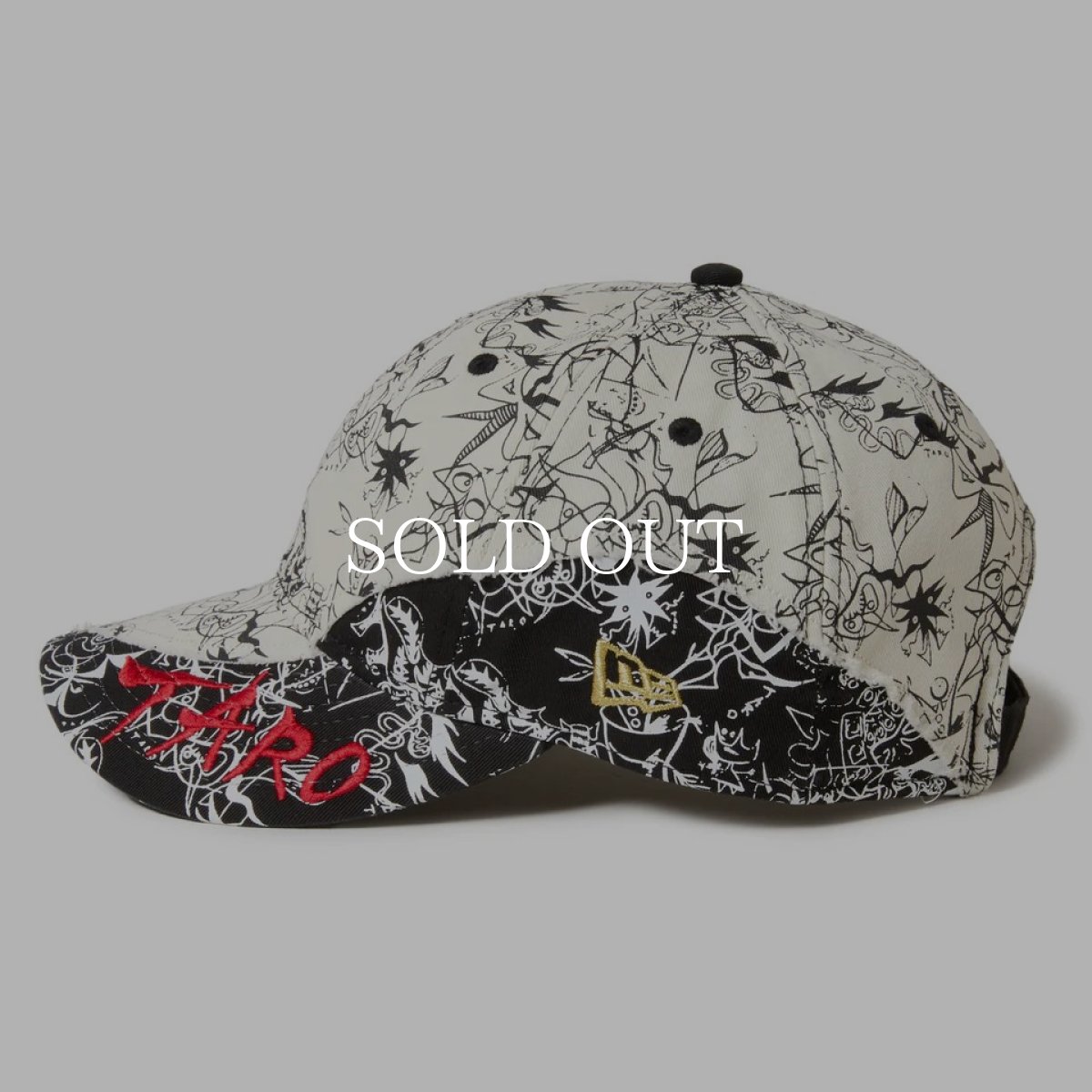 画像2: NEW ERA  9THIRTY TARO OKAMOTO 岡本太郎 バイザー クロームホワイト/ブラック (2)