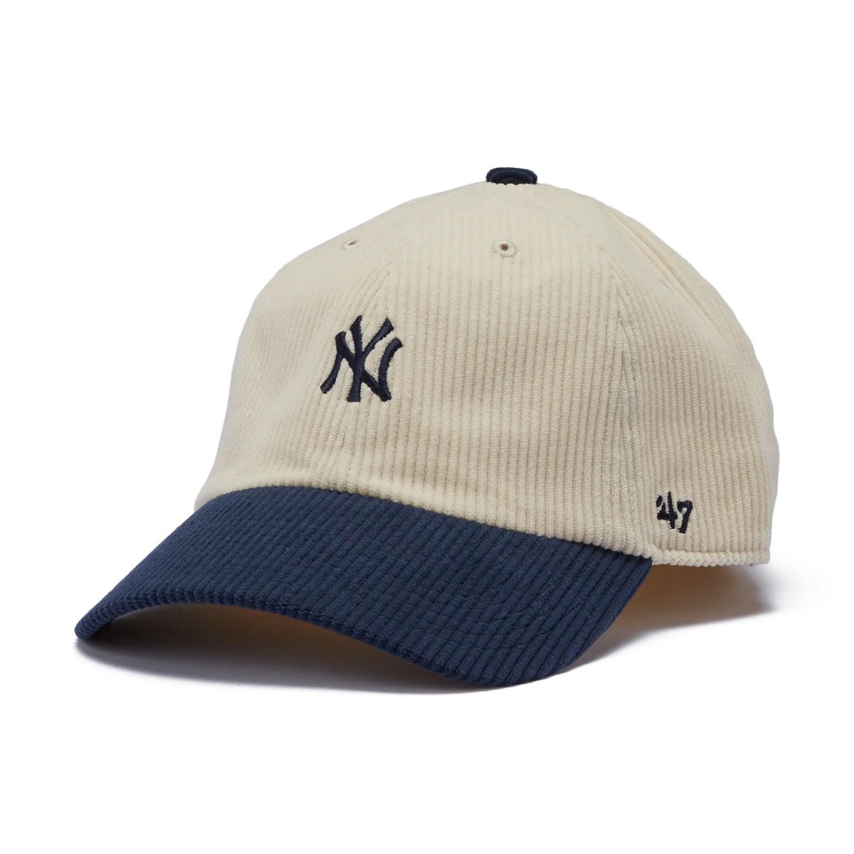 画像1: '47  47 クリーンナップ ニューヨーク・ヤンキース 2-Tone Corduroy コーデュロイ ナチュラル ベースランナー ネイビーバイザー (1)