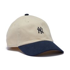 画像3: '47  47 クリーンナップ ニューヨーク・ヤンキース 2-Tone Corduroy コーデュロイ ナチュラル ベースランナー ネイビーバイザー (3)