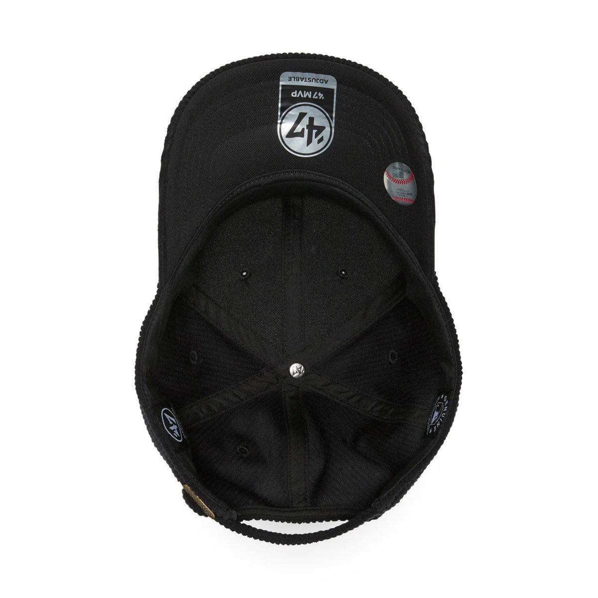 画像4: '47  47 エムブイピー ニューヨーク・ヤンキース Thick Corduroy コーデュロイ ブラック × ホワイト (4)