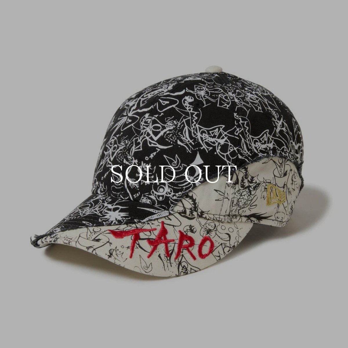 画像1: NEW ERA  9THIRTY TARO OKAMOTO 岡本太郎 バイザー ブラック/クロームホワイト (1)