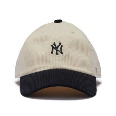 画像2: '47  47 クリーンナップ ニューヨーク・ヤンキース 2-Tone Corduroy コーデュロイ ナチュラル ベースランナー ブラックバイザー (2)