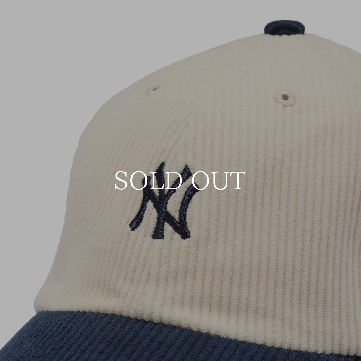 画像8: '47  47 クリーンナップ ニューヨーク・ヤンキース 2-Tone Corduroy コーデュロイ ナチュラル ベースランナー ネイビーバイザー (8)