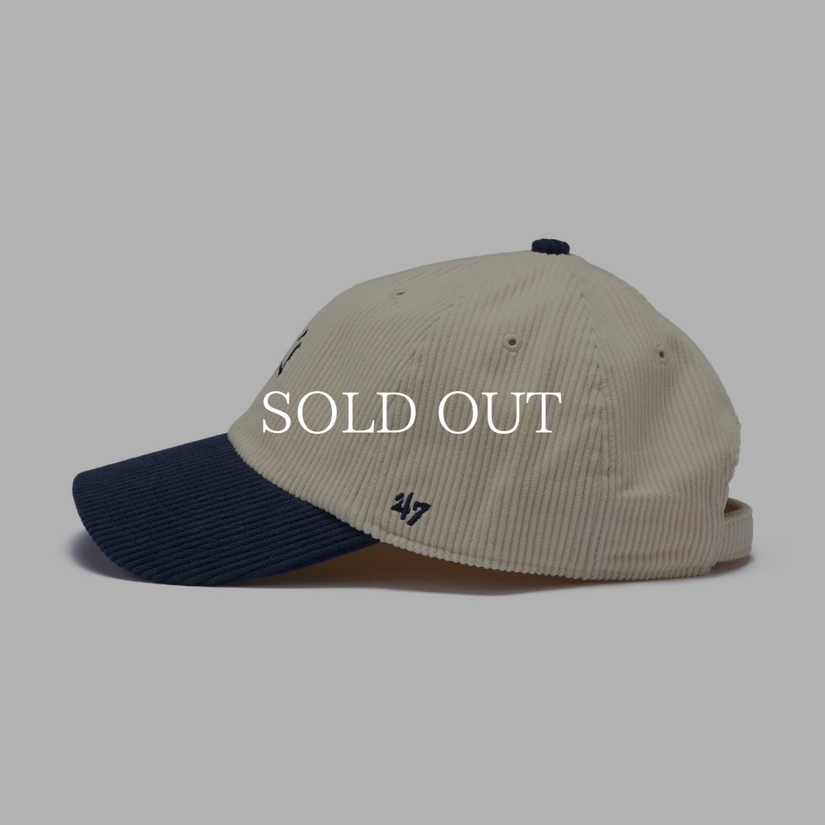 画像6: '47  47 クリーンナップ ニューヨーク・ヤンキース 2-Tone Corduroy コーデュロイ ナチュラル ベースランナー ネイビーバイザー (6)