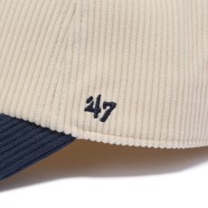 画像9: '47  47 クリーンナップ ニューヨーク・ヤンキース 2-Tone Corduroy コーデュロイ ナチュラル ベースランナー ネイビーバイザー (9)